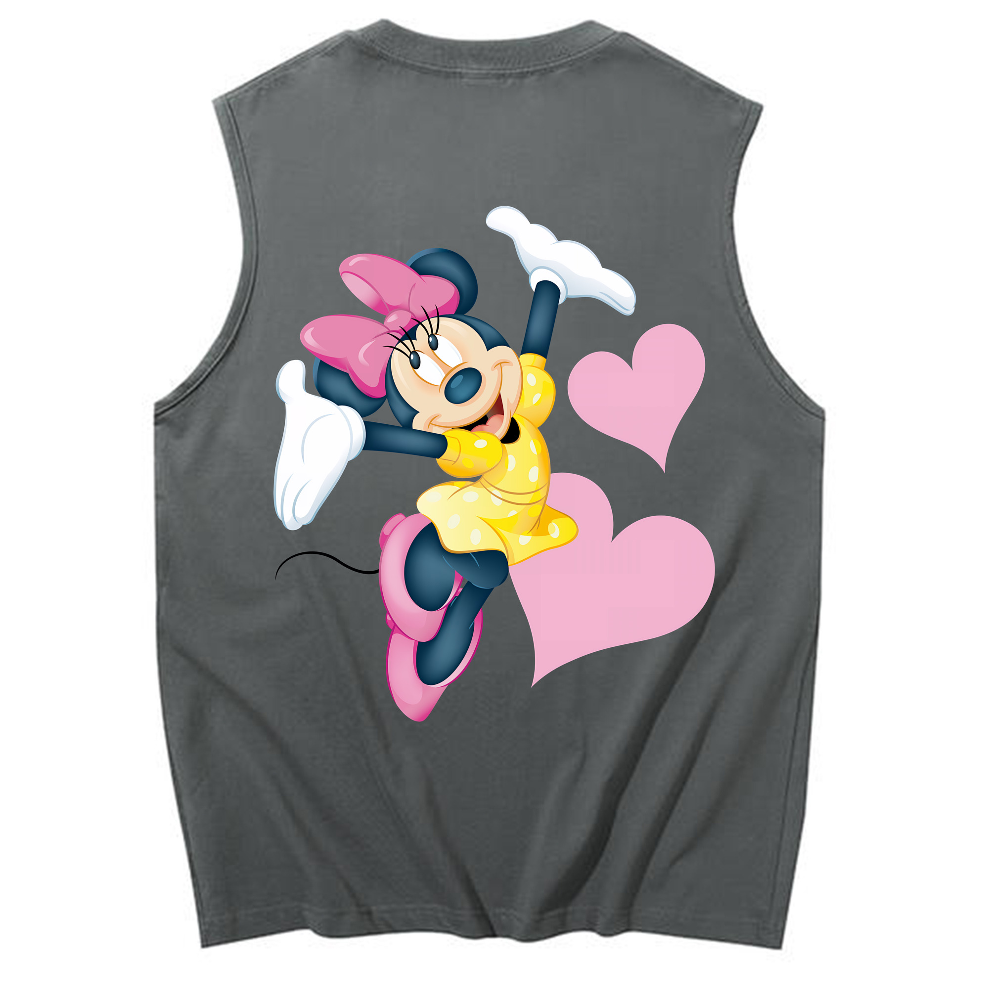 ミッキーマウス Mickey Mouse コットン100％タンクトップ（背面プリント）